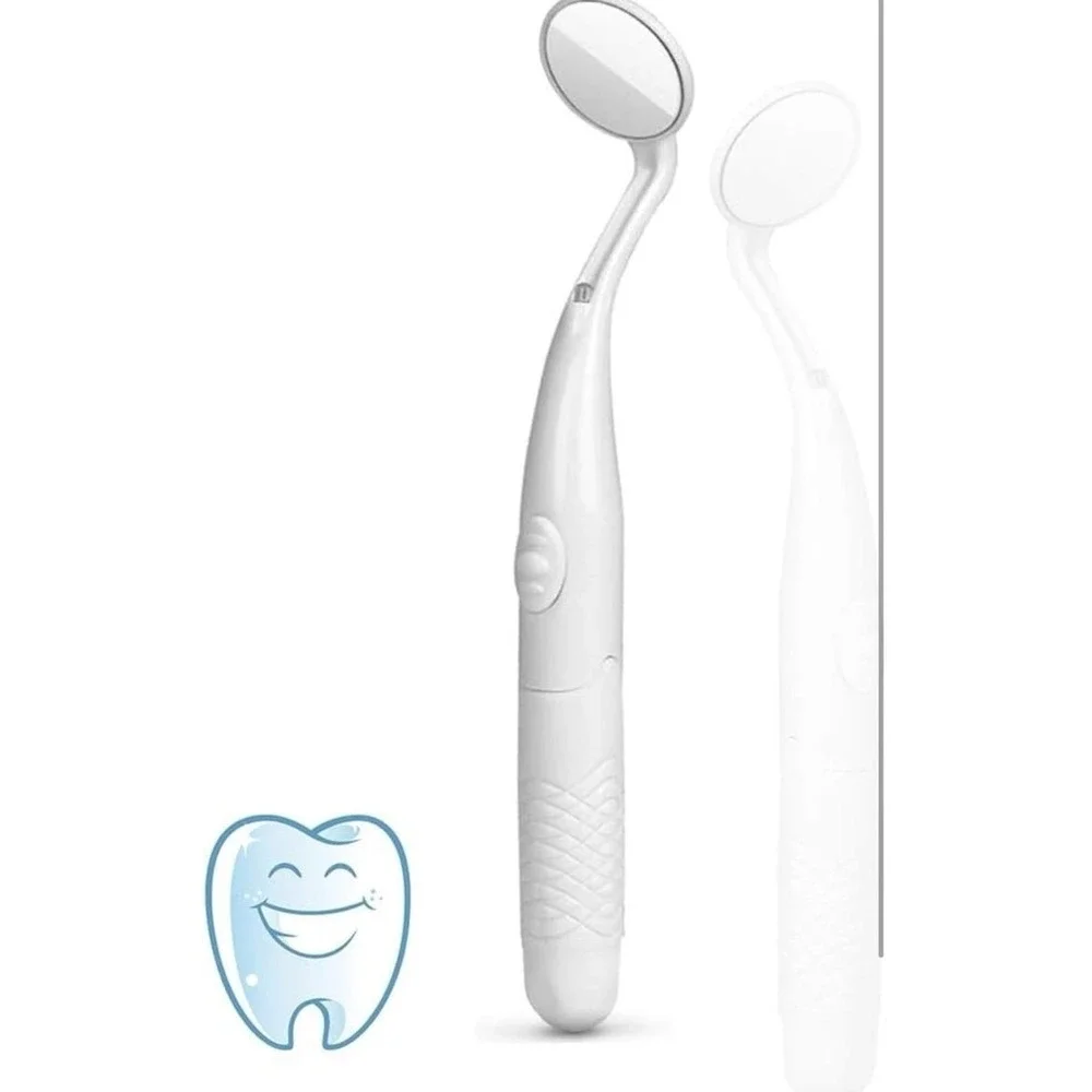 Dental Mirror with Light,Teeth Inspection LED Mirror,Anti-Fog Mouth Mirror,Denti